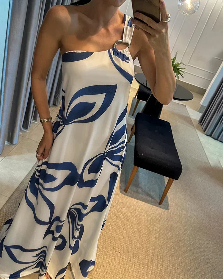 Vestido estampado con tirantes