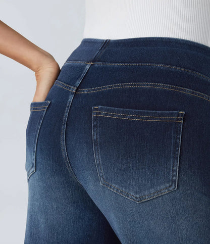 Jeans Flex™ Denim anchos elásticos de tiro alto con múltiples bolsillos
