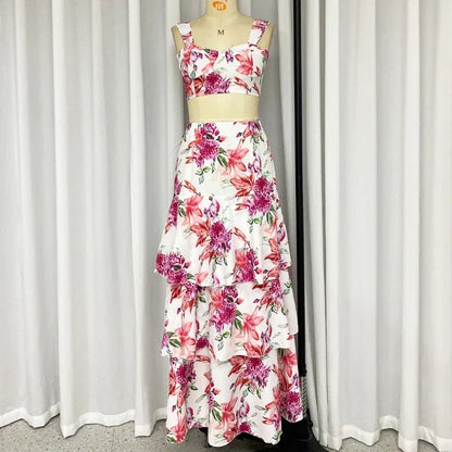 Conjunto de 2 piezas con estampado Floral